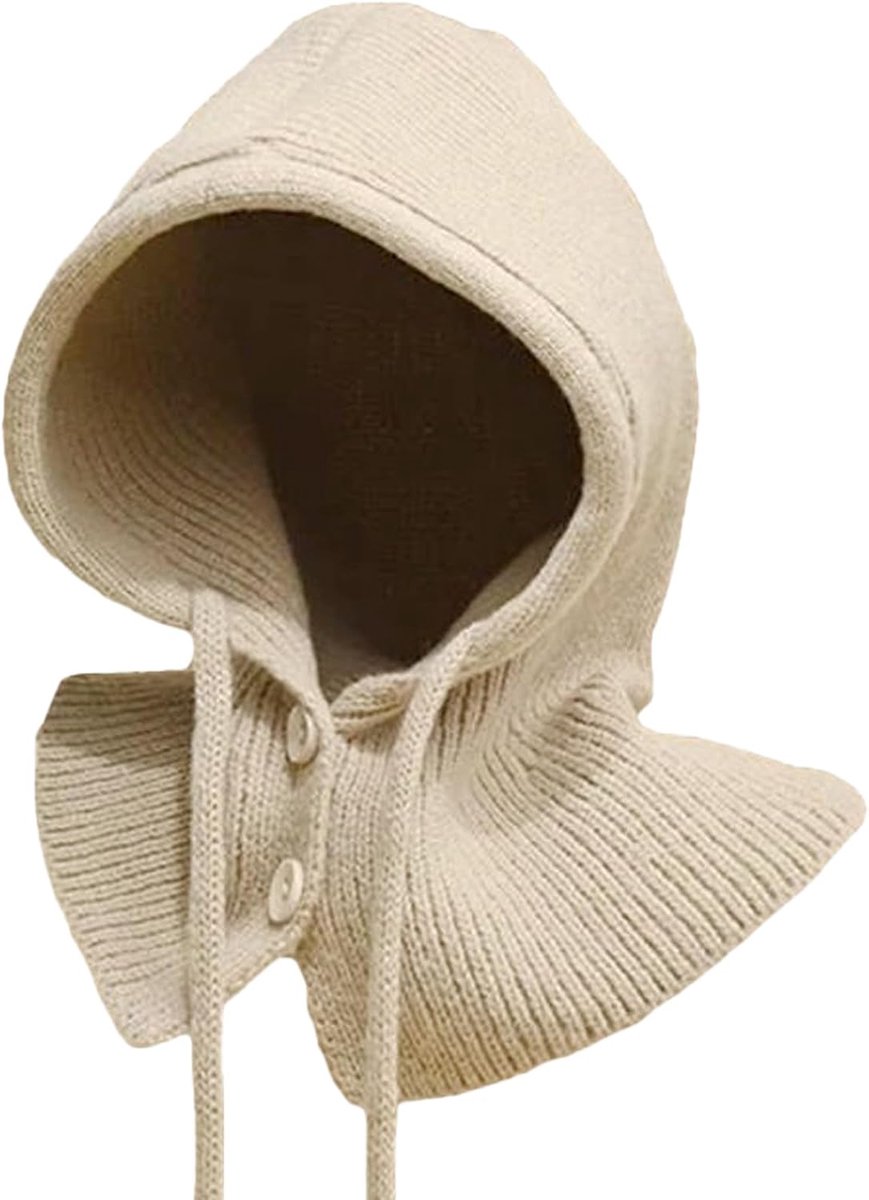 Wintermutsen voor dames met capuchon balaclava nekwarmer gebreide mutsen balaclava gebreide beanie schedel cap bivakmuts nekwarmer sjaal