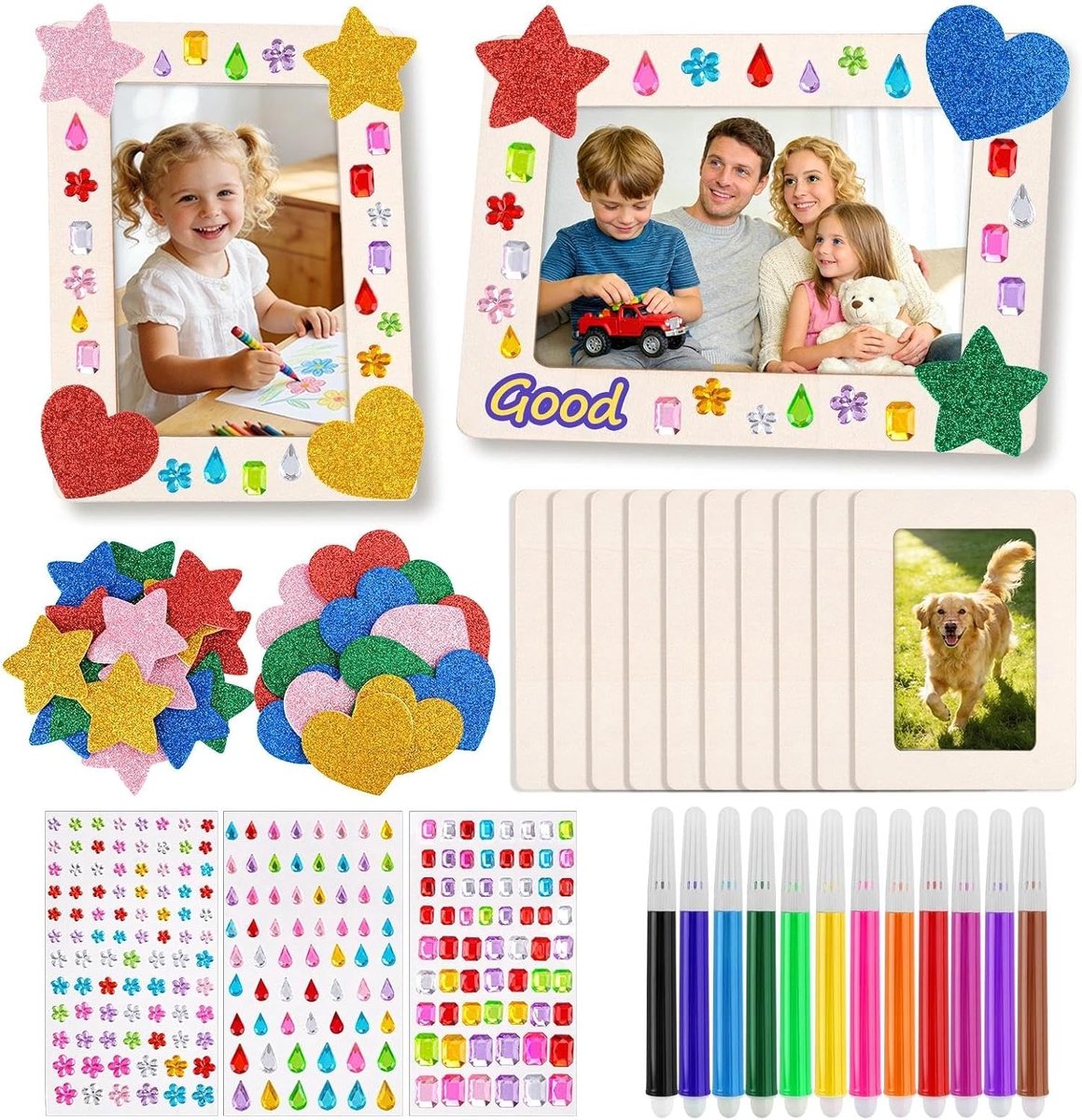 10 x houten frame om te schilderen voor kinderen