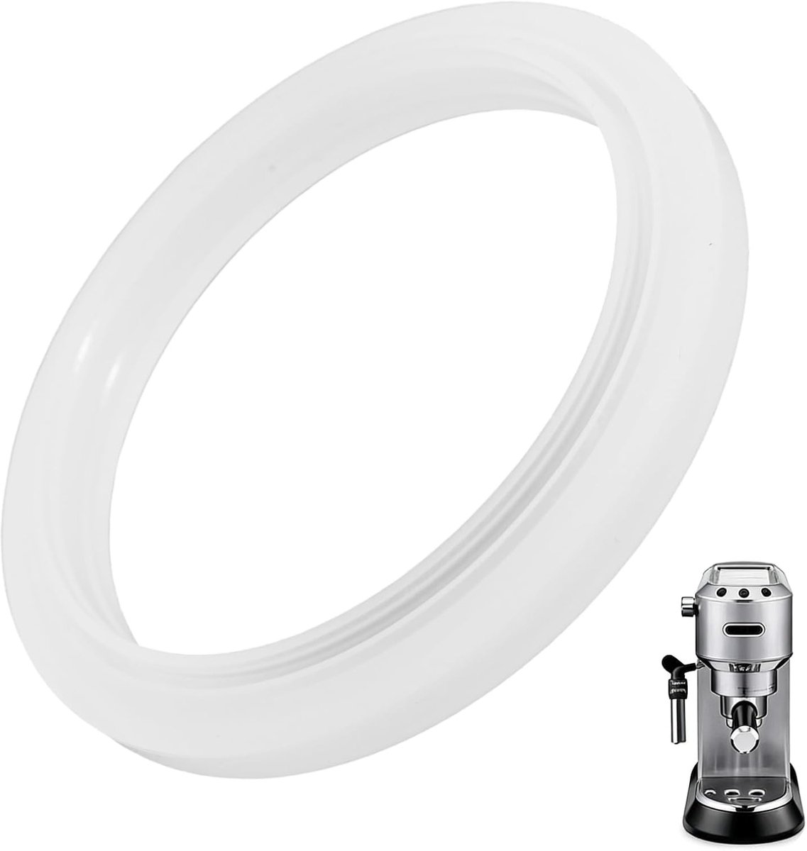 47 mm afdichting voor DeLonghi koffiezetapparaten, hoogwaardige siliconen afdichtingsring, siliconen dampafdichting, compatibel met Dedica EC680, EC685, EC820, EC850 en EC860