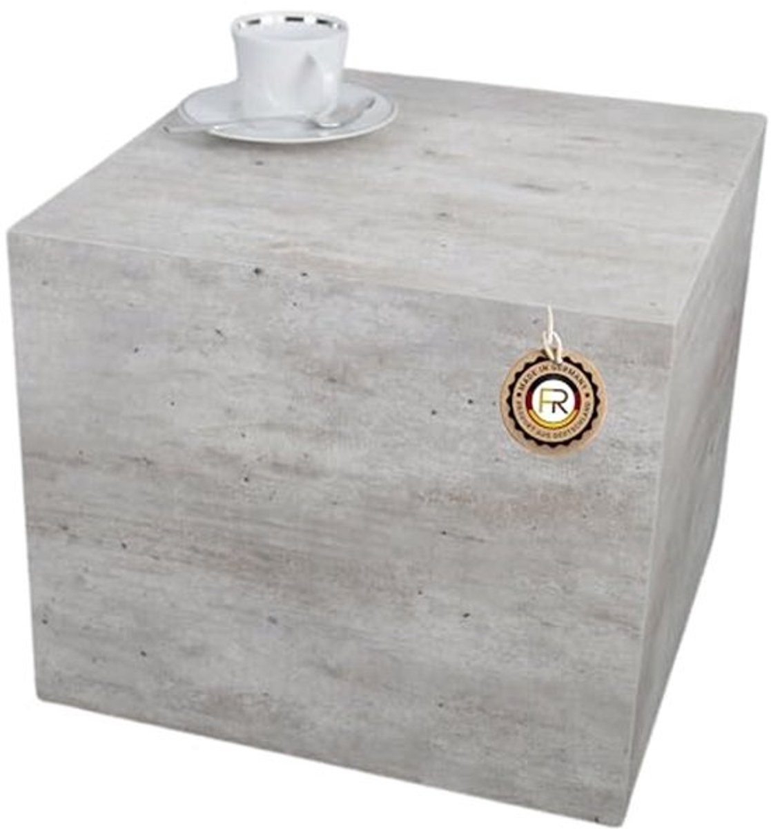 Moderne betonlook bijzettafel 40 x 40 cm - Stabiele en praktische salontafel