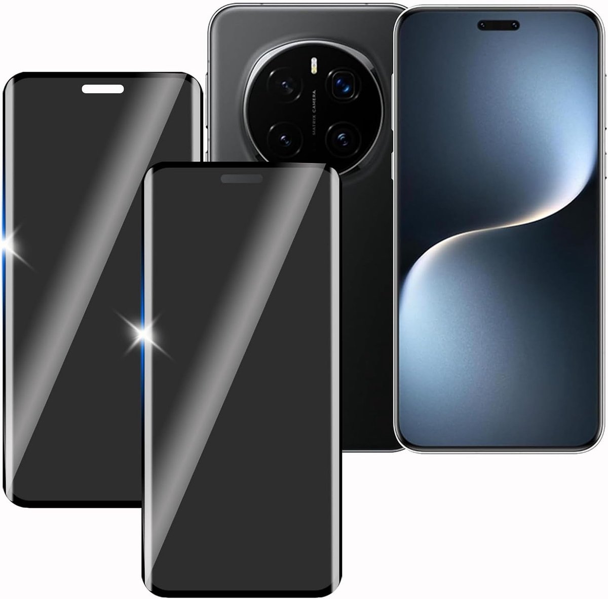 Voor Honor Magic7 Pro,2 stuks privacy scherm anti-snoop film, anti-spion beschermglas film,privacy scherm, 9H hardheid, krasbestendig
