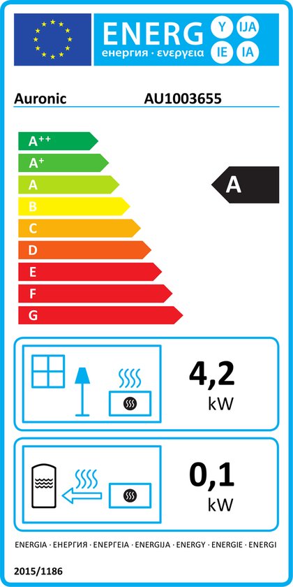 Auronic Mobiele Gaskachel - met Wieltjes - tot 60 m² - 4100W Gas Heater - Inclusief Gasdrukregelaar en Gasslang - Inclusief Opberghoes - Antraciet