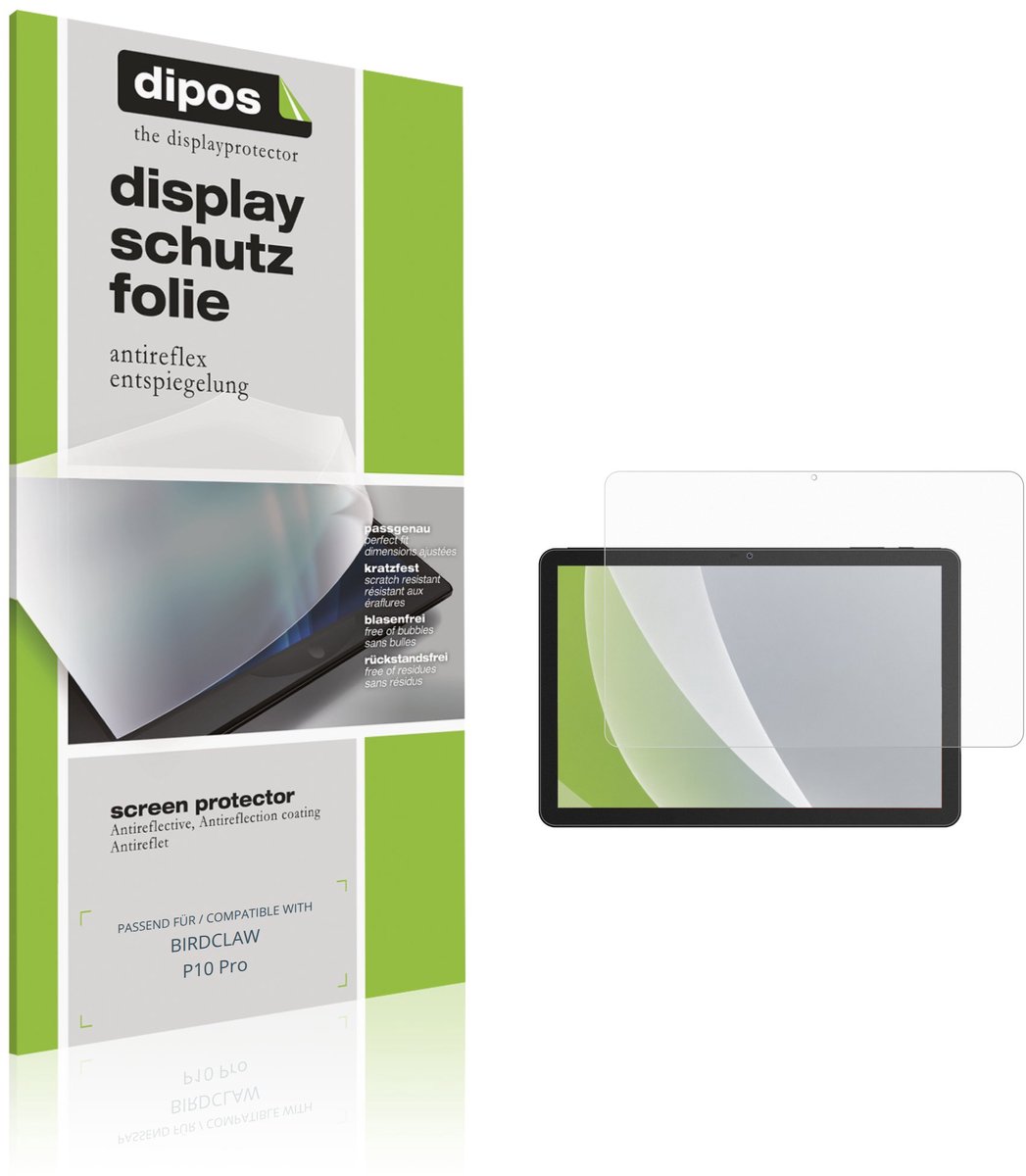 dipos – 2x Matte Beschermfolie geschikt voor BIRDCLAW P10 Pro | Krasbestendige & antireflecterende Screenprotector Ultra-Thin