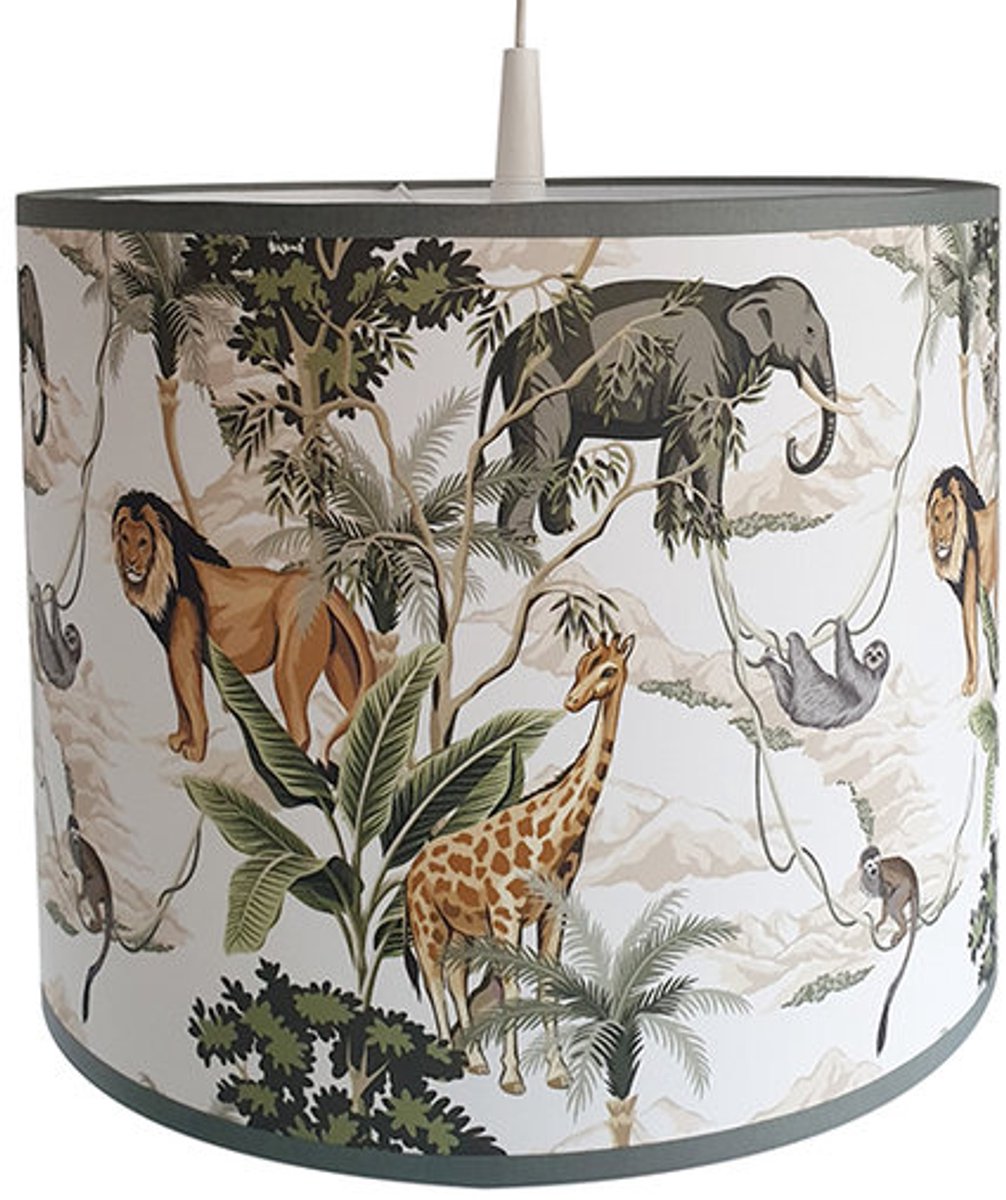 Hanglamp jungle monkey leeuw-leeuw-olifant-giraf-jungle-kinderkamer-kinderkameraccessoires-hanglamp-pendel-verlichting-sfeerverlichting-accessoires