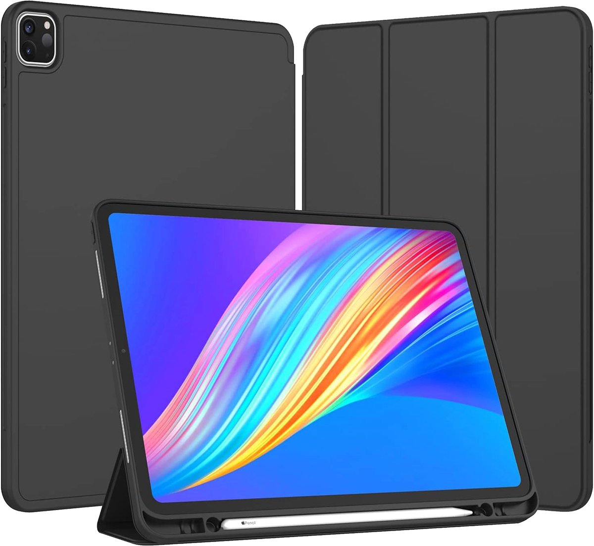Alogy - Tablethoes Book Cover Pencil Case - iPad Air 11/10,9 inch - Met stylusvak - Zwart