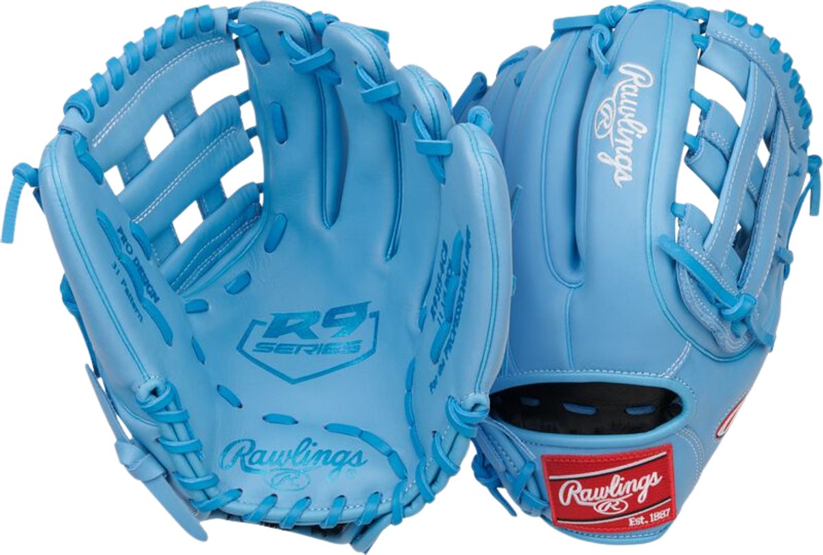 Rawlings - MLB - Honkbal - R9315-6CB - Honkbalhandschoen - Leer - Binnenveld - 11,75 inch - Lichtblauw