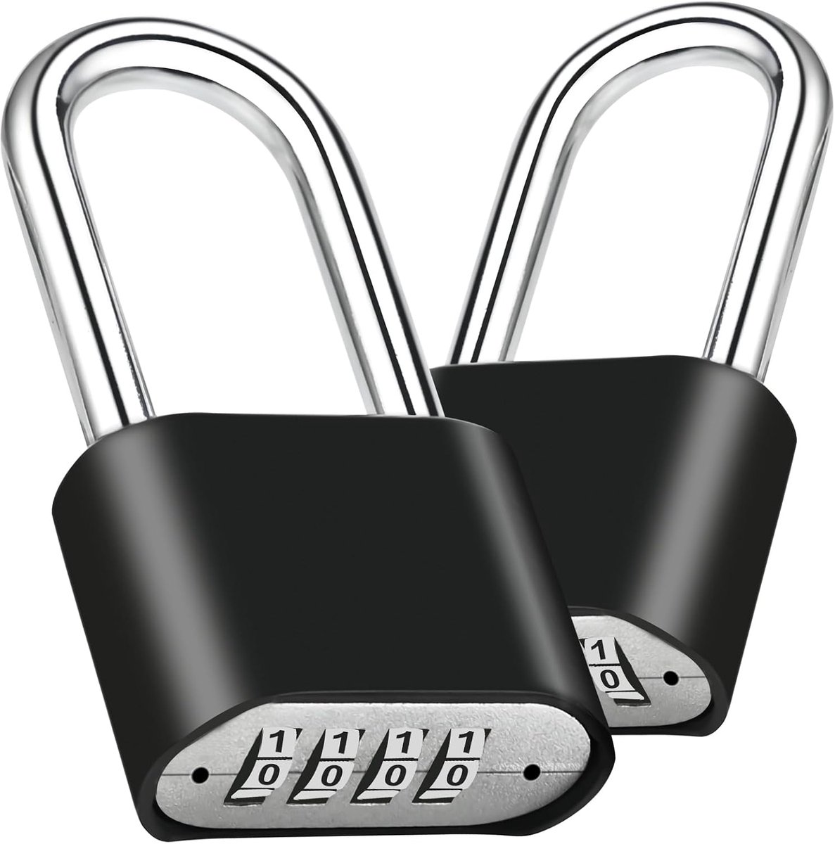 2 pascode sloten, waterdicht roestvrij diefstal koffer slot wisselen kast, zware combinatie slot, combinatie hangslot (zwart)