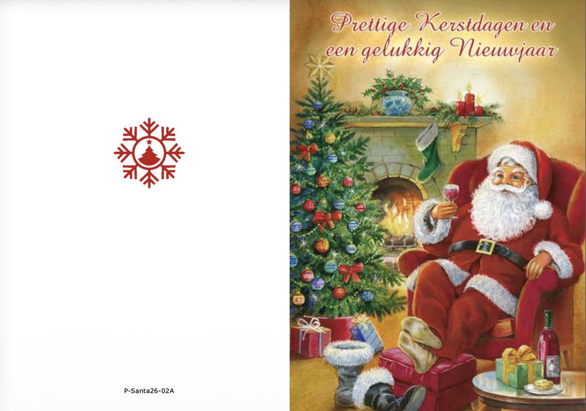 Kerstkaarten box Popular Santa 2