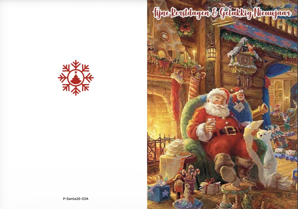 Kerstkaarten box Popular Santa 3