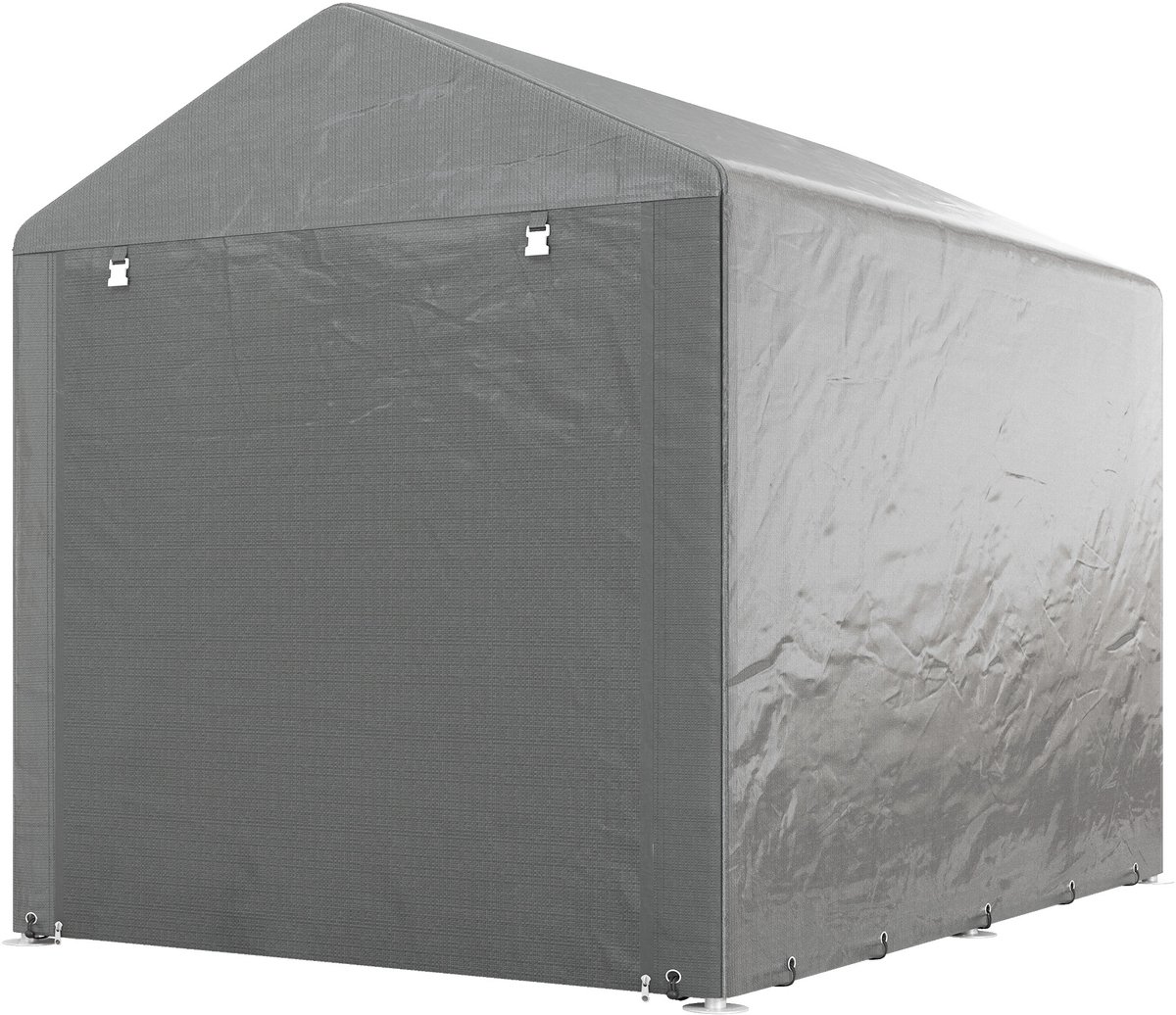 Tuinhuisje - opbergtent - robuust en weerbestendig - gegalvaniseerd stalen buismateriaal - 160x218x172cm - lichtgrijs