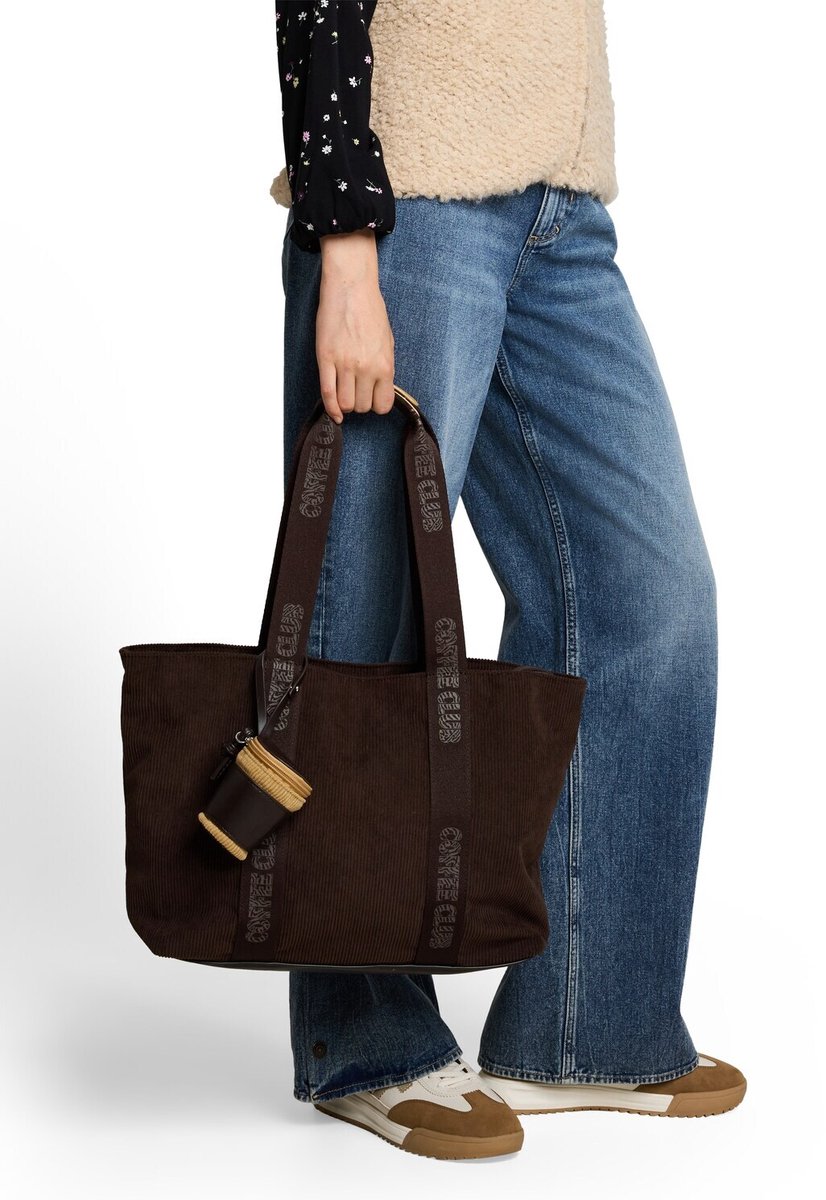 TOM TAILOR shopper Cortini Zip Shopper Dark Brown donkerbruin