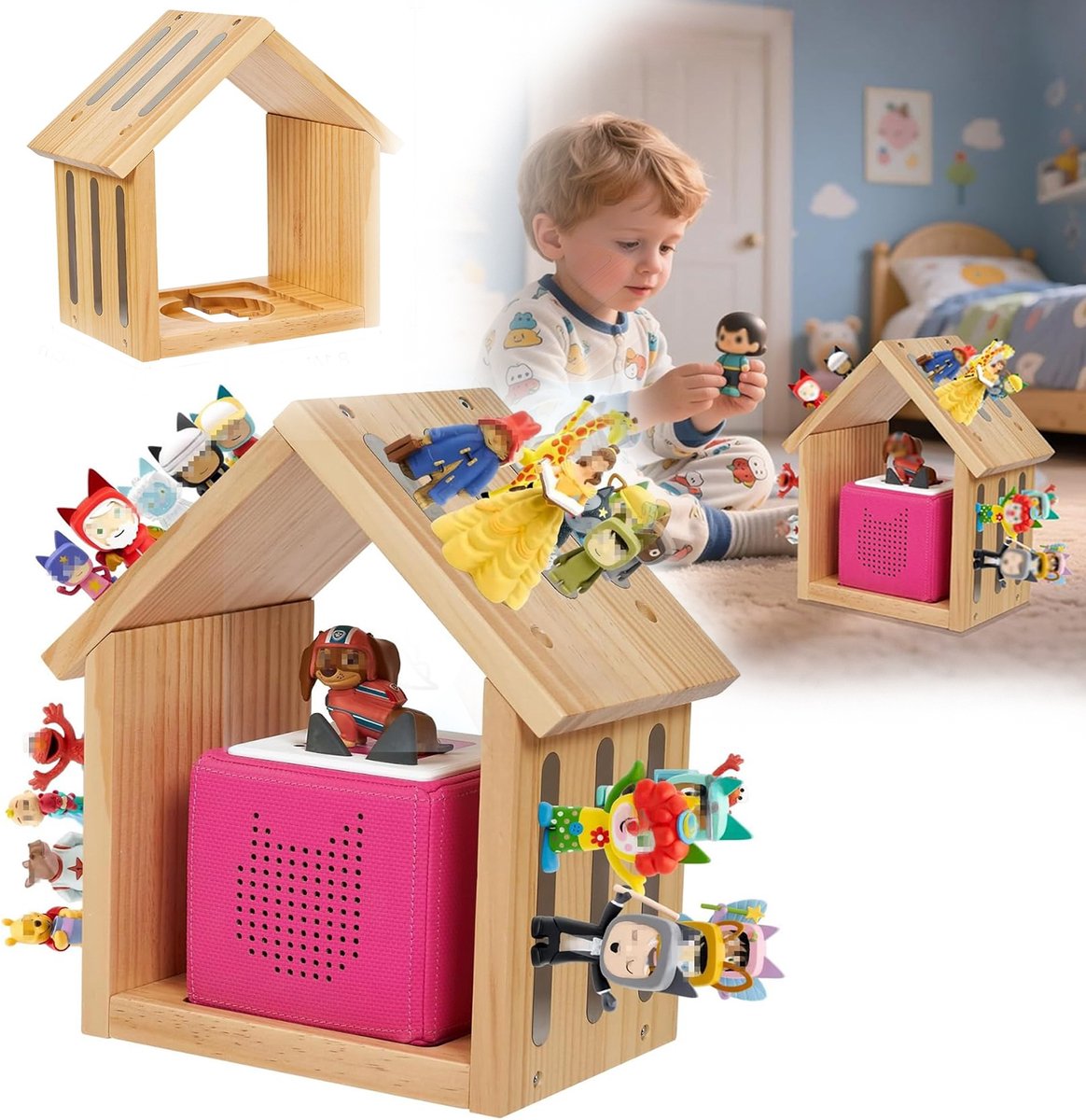 Huis Tony's Plank, Figuurorganizer, Bureaustandaard Displayplank, Decoratie Voor de Kinderkamer.