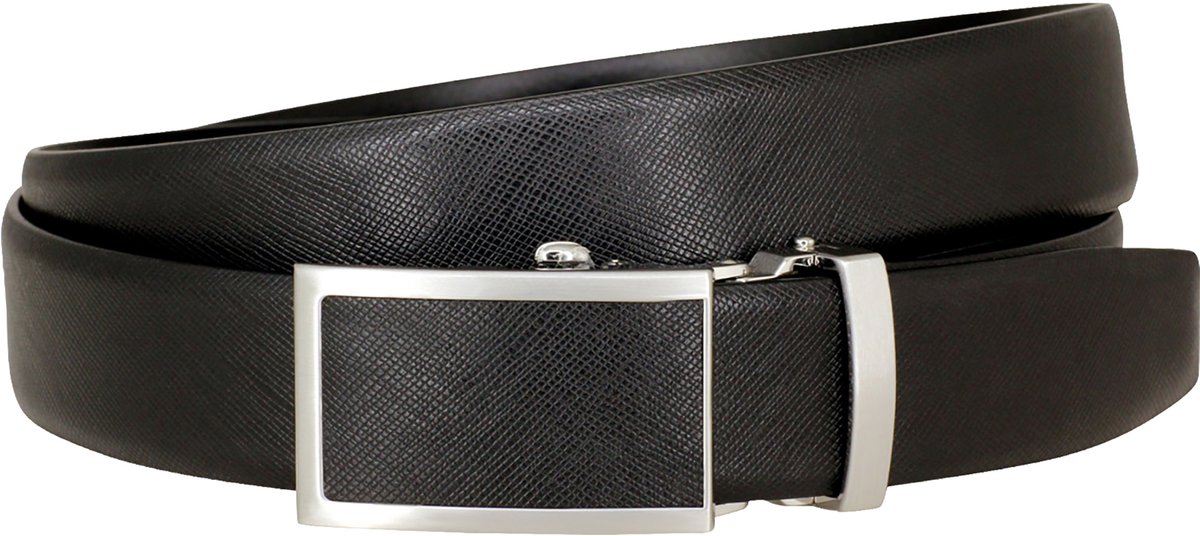 LINDENMANN leren heren riem - zwart