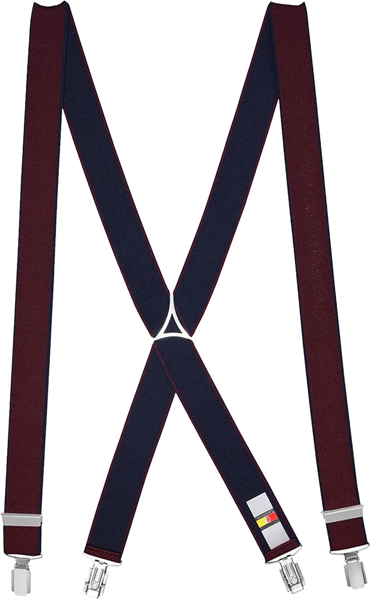 LINDENMANN heren bretels X-vorm - rood