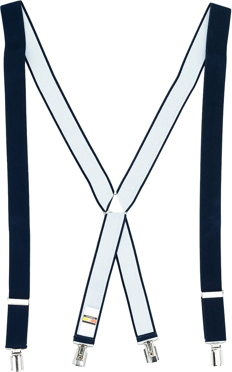 LINDENMANN heren bretels X-vorm - blauw