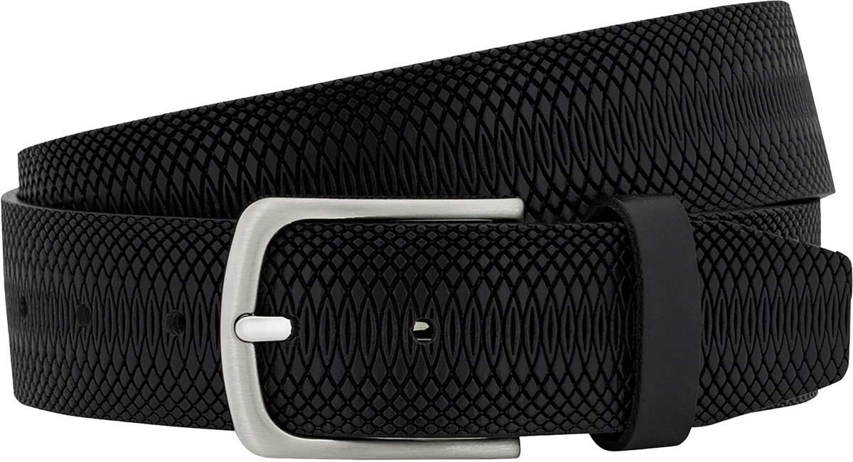 LINDENMANN leren heren riem - zwart