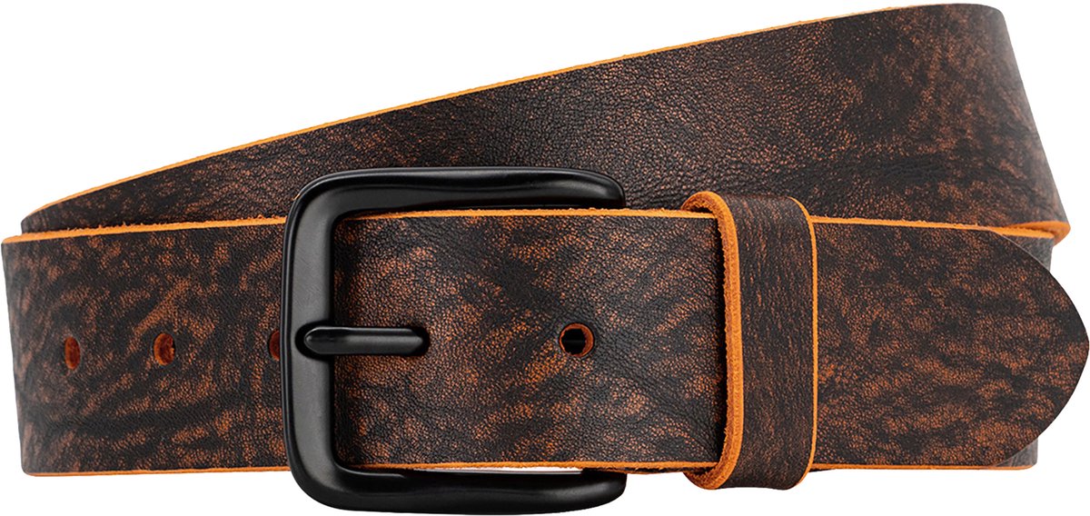 LINDENMANN leren heren riem - cognac