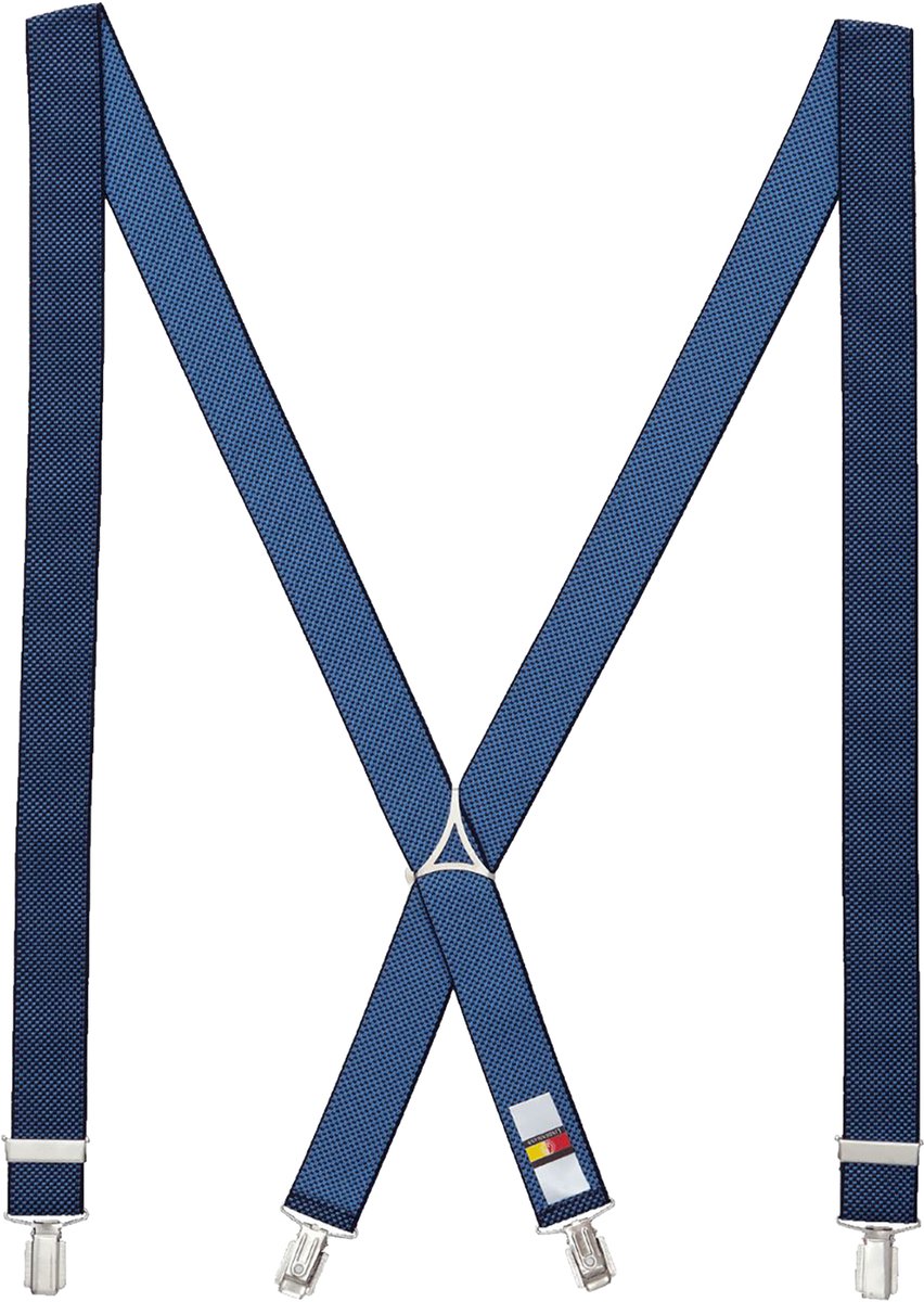 LINDENMANN heren bretels X-vorm - zwart dessin