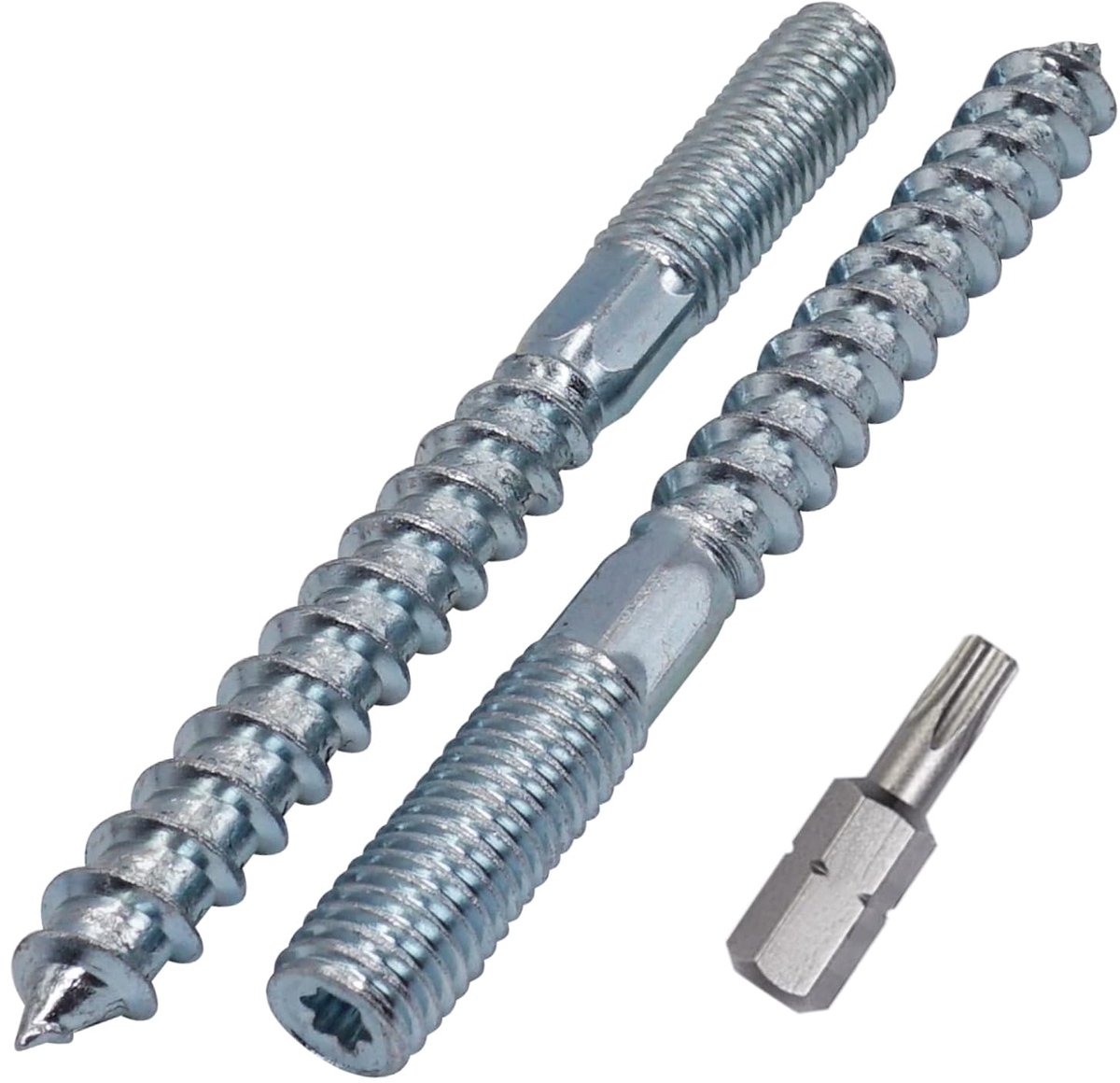 (10 st.) Hanger Bouten M10 x 100 mm, Double Ended Thread Dowel Screws, Double Headed Bouten