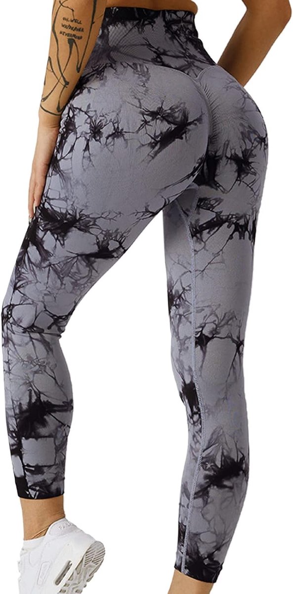 Leggings voor dames, hoge taille, sportlegging, booty, scrunch, lang, naadloos, yoga, gymbroek, push-up