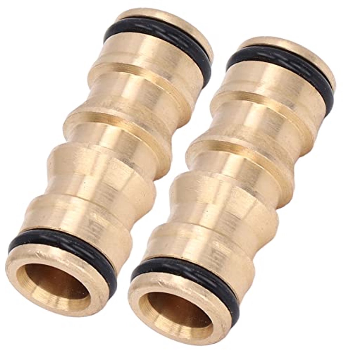 Dubbele Mannelijke Pijpconnector, 1/2 inch, Messing, 2 Stuks, Snelkoppeling voor Tuinslang