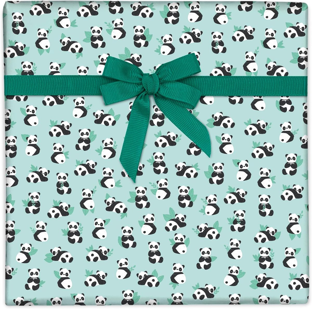Inpakpapier - 6 vellen geschenkverpakking - Verjaardagspanda's - Dieren - Voor Mannen Vrouwen Jongens Meisjes Nieuwe Baby - Voor Babyshower, Doop, Valentijnsdag - Recyclebaar - By Central 23