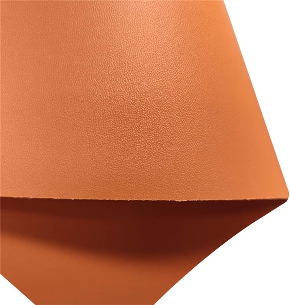 Stof 1.7mm Dikte Effen Kleur PU Lederen Roll voor Sleutelhangers Riem Sieraden Maken, Oranje