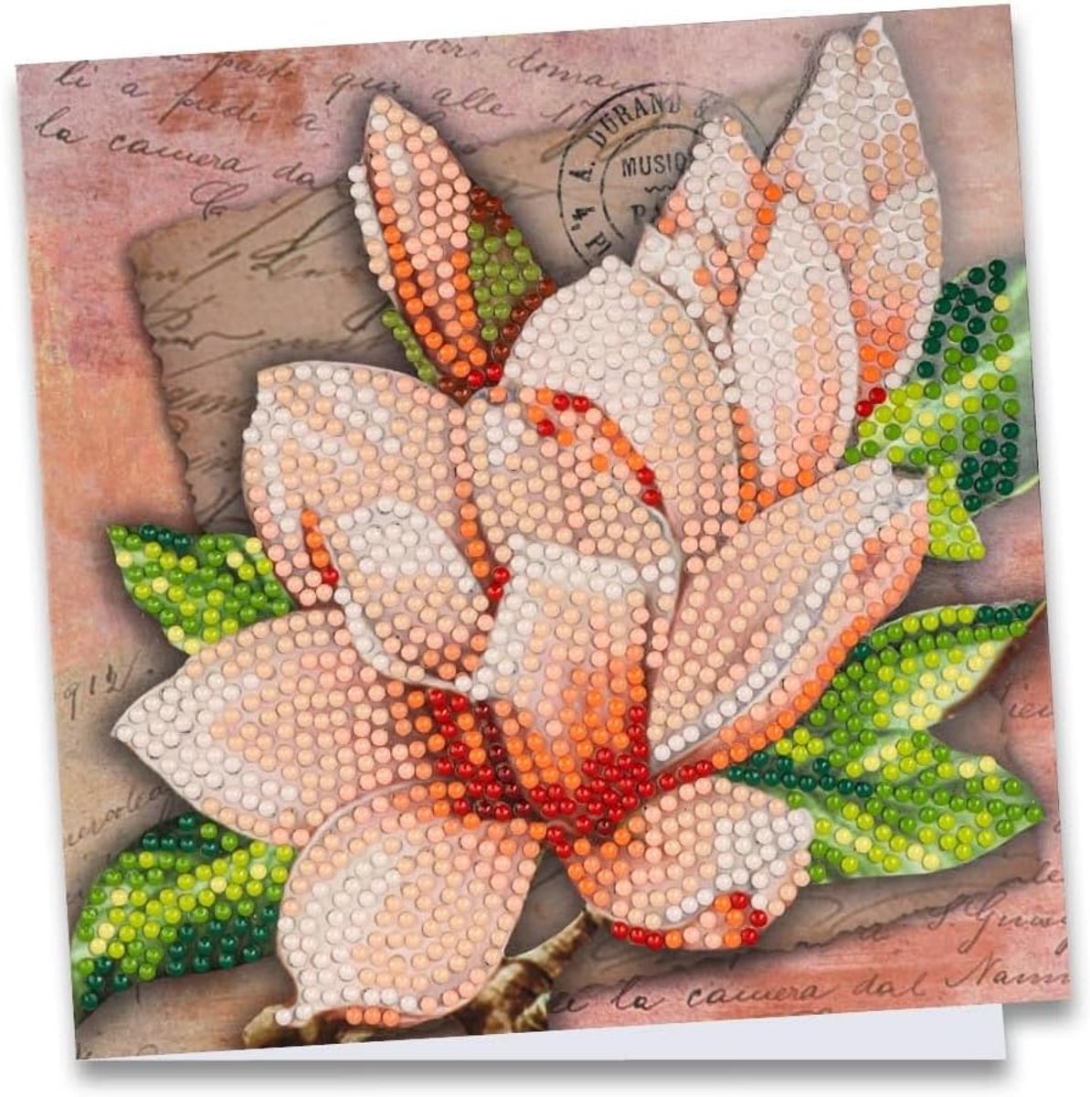 16 cm x 16 cm, 370 g/m², inclusief envelop en gereedschap, magnolia