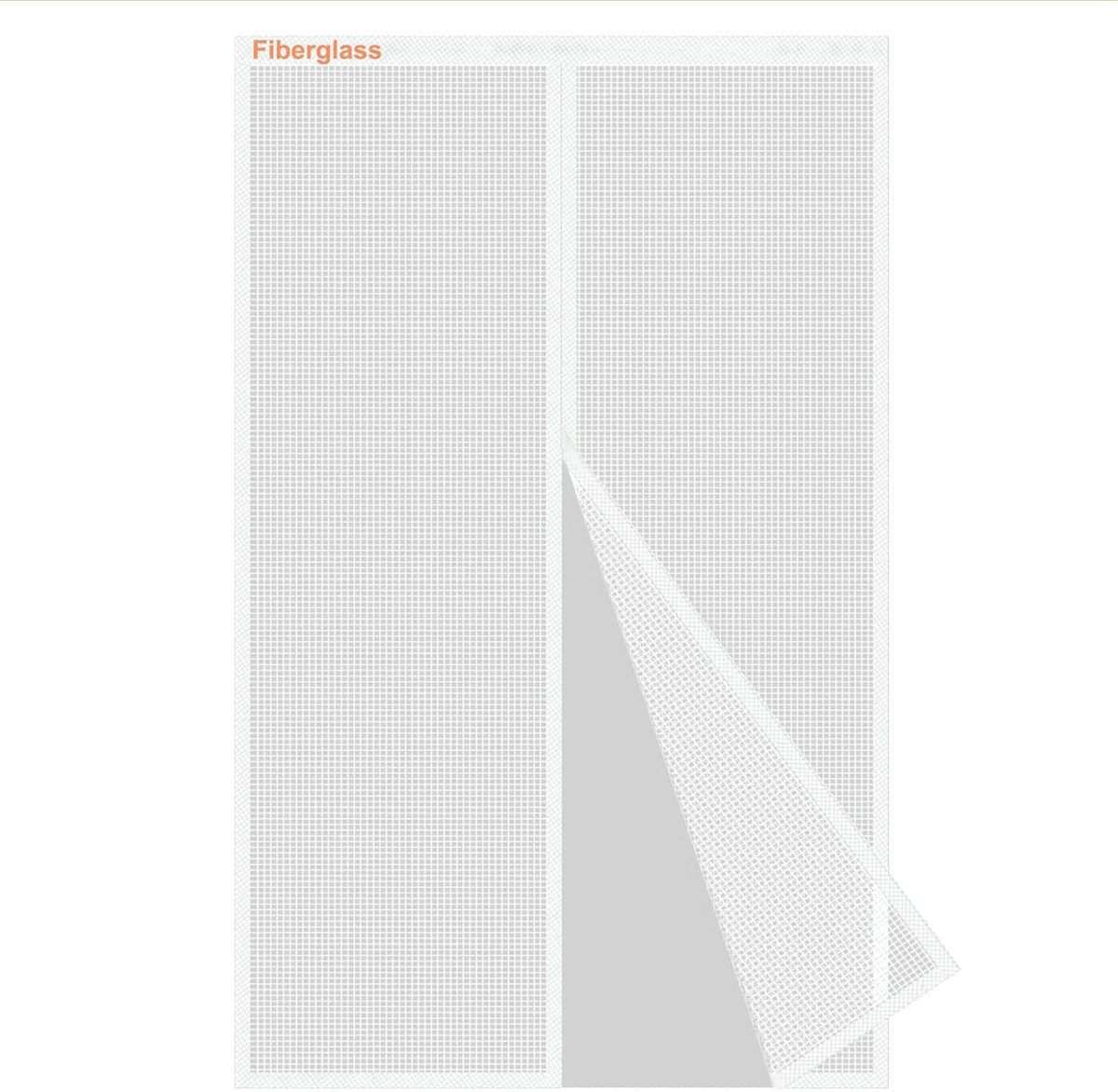 Magnetische Vliegengordijn Deur 90x210cm, Wit Glasvezel Gaas