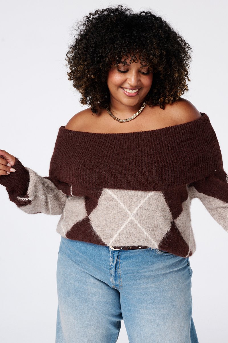 MS Mode Trui Off shoulder trui