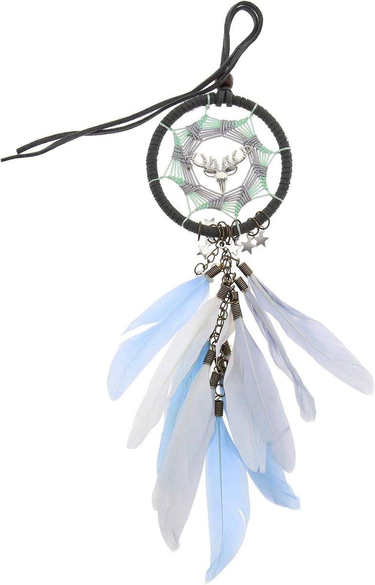 1Pcs 40Mm Handgemaakte Dromenvanger Veer Kraal Auto Opknoping Woondecoratie Auto Interieur Handgemaakte Dromenvanger Opknoping Dream Catcher