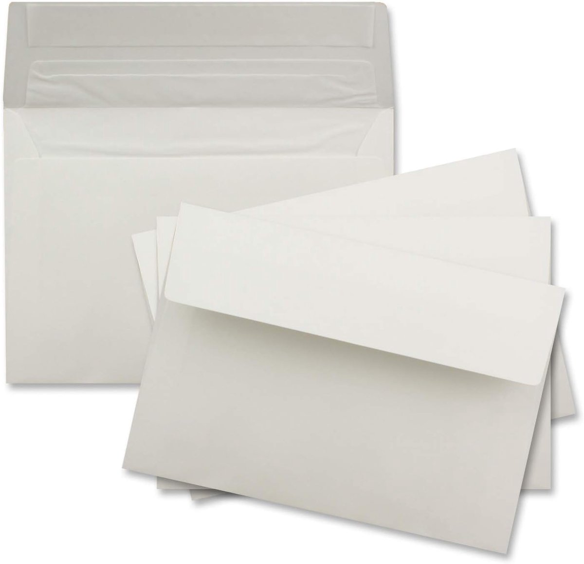 100x Brievenenveloppen DIN C6 in Crème - Gevoerd met Witte Zijde Voering - 11,4 x 6,2 cm - Brievenenveloppen voor Wenskaart - 100g/m²- Sticker Flaps
