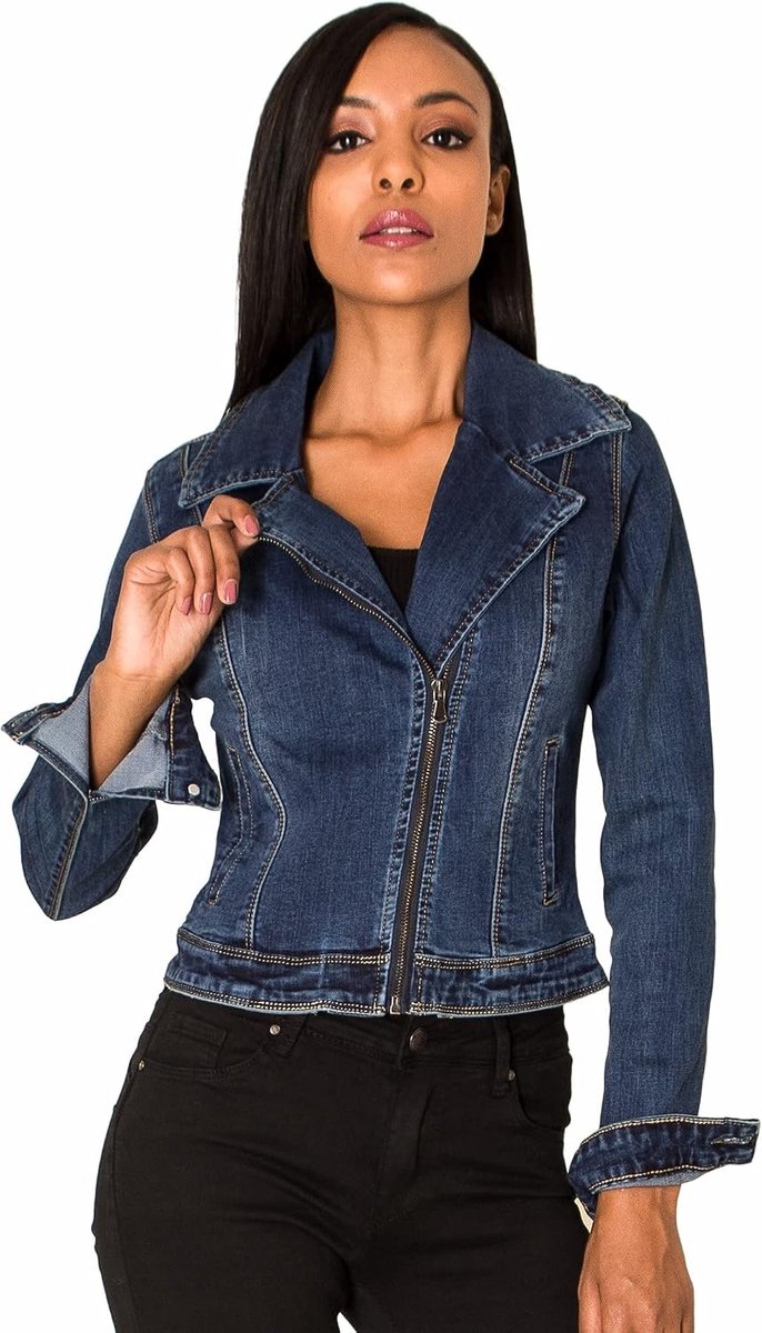 Carter Type: S389 jeansjas voor dames, denim jas, overgangsjas