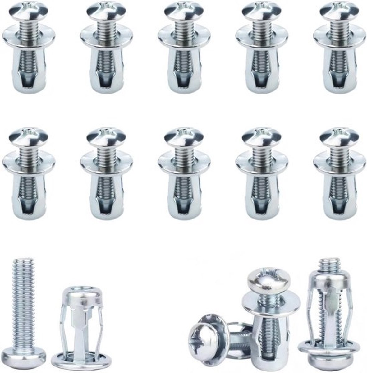 50 stuks Holte Metalen Ankers - M4×20mm Hollewandankers voor Huissanering