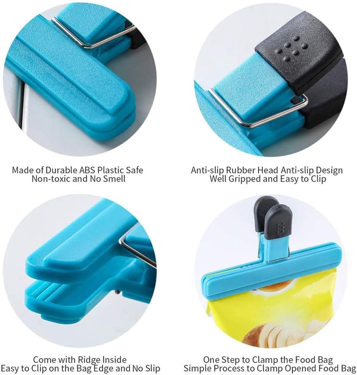 Kunststof sluitklemmen, zakclips, 2 plastic zakklemmen, maten