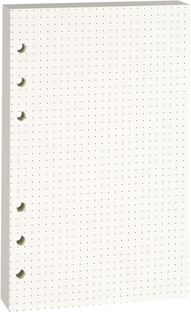 100GSM Papier, beige, 80 vel, 6-gatenbindmiddel vulinzetstukken