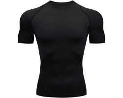 Sport korte mouwen T-shirt voor Heren loopshirt functioneel Compressieshirt atletische Basketbal Tight Top voor Training Fitness