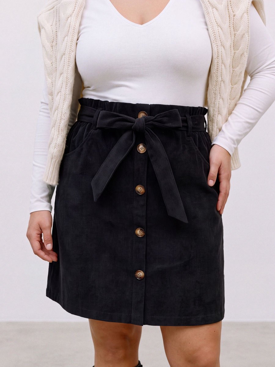 Vero Moda Curve Rok VMCVILJA High waist Korte Corduroy rok