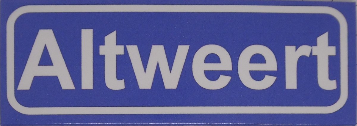 Souv© - koelkast magneet - plaatsnaam bord - kombord - souvenir - koelkastmagneetje - relatiegeschenk Altweert