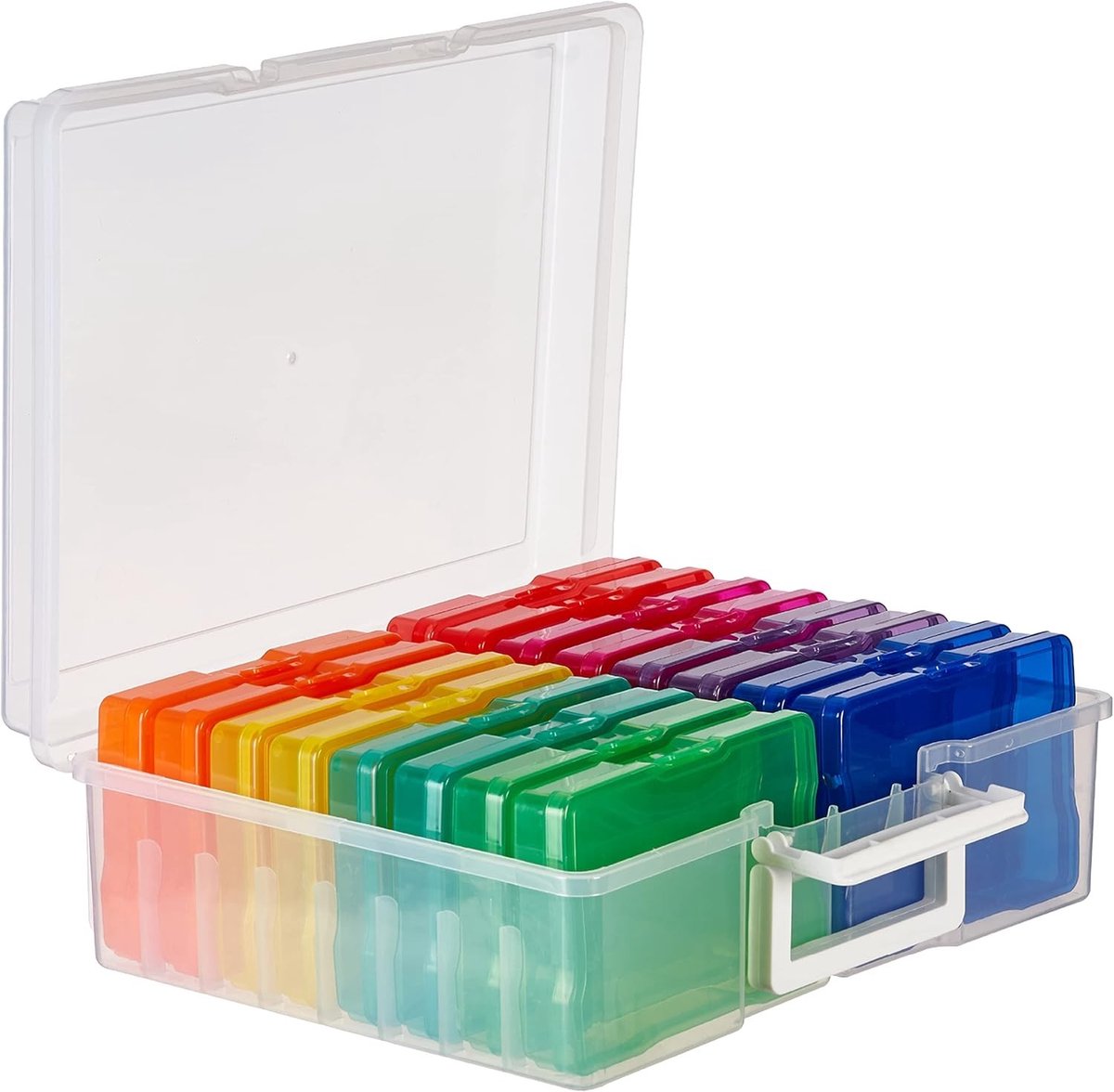 Foto opbergdoos - Veelkleurig - 30 x 38 cm - Polypropyleen Organizer voor 1600 Foto's en Hobbyspullen