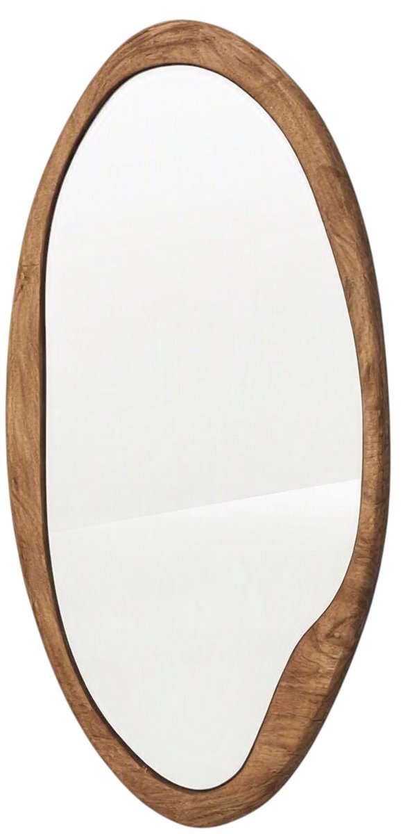 Spiegel Hout – Organisch Asymmetrisch – 50×2×100 cm