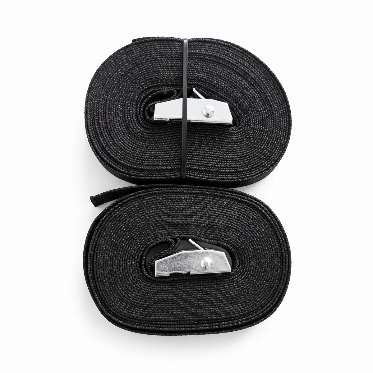 Spanbanden 5 Meter – 2 Stuks – Zwart – Stevige Spanband met Gesp – Bagage, Aanhanger, Verhuisen & Transport