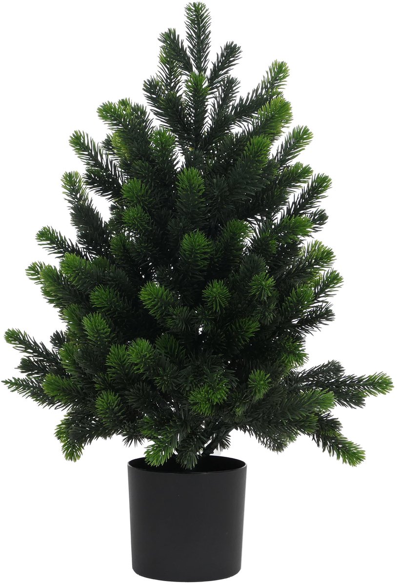 Kerstboom MCW-R29, decoratieve boom, kunstboom, kunstplant, kunstmatige spar, voor buiten, polyethyleen, 60 cm