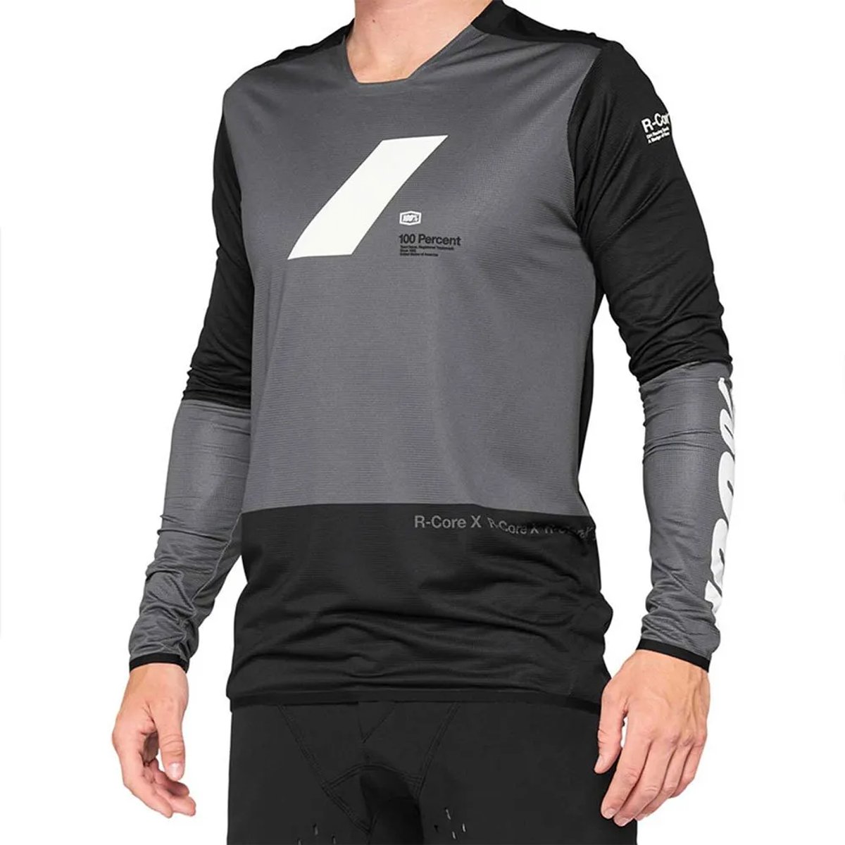 100percent R-core X T-shirt Met Lange Mouwen Man Zwart