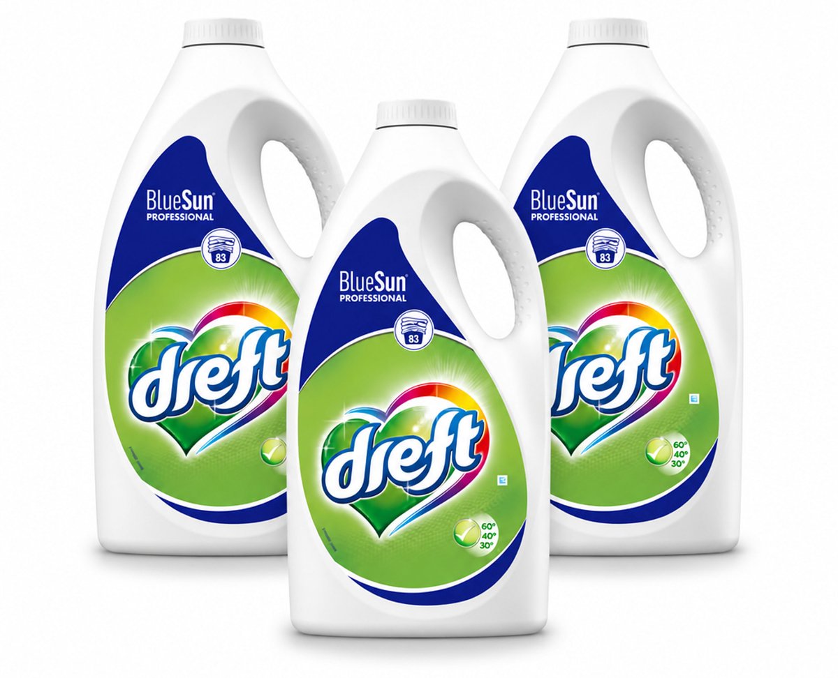 3 x Dreft - Vloeibaar Wasmiddel - Professional - Voor dagelijks gebruik - 83 Wasbeurten - Voordeelverpakking - 3 stuks