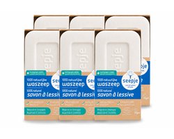 6 x Seepje - Waszeep - Handgemaakt & Natuurlijke Ingrediënten - Blok - 120 gr - Voordeelverpakking - 6 stuks