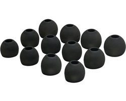 Zachte siliconen oorkussens voor EarFun Air Pro 3 - 3 maten, 6 paar, zwart