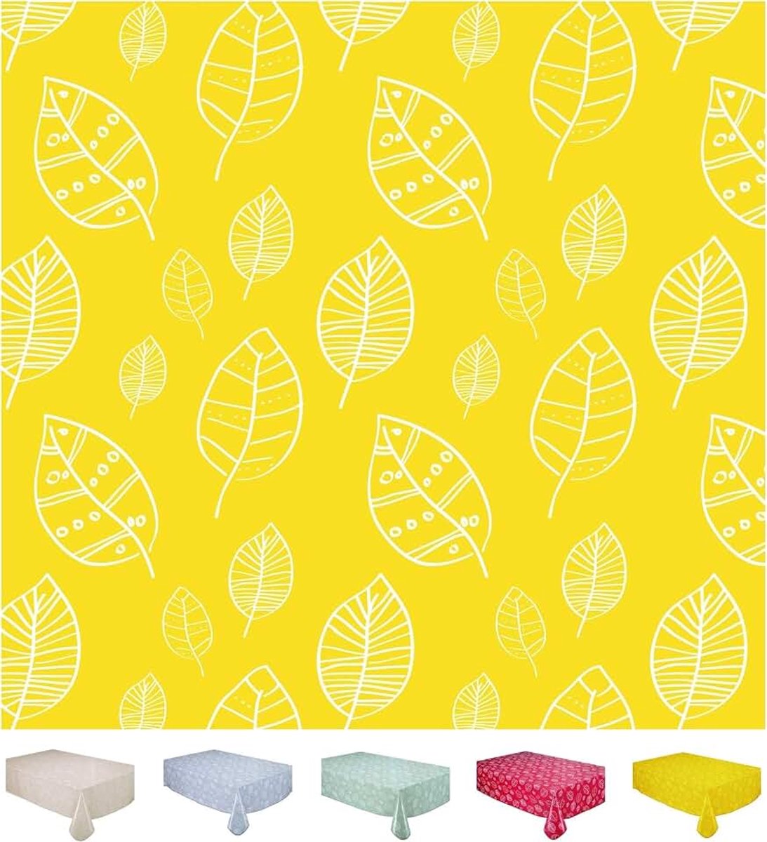 Direct Veeg Schoon Tafelkleed Tafelkleed PVC Tafelkleed Tafelkleed Beschermer Bladeren, 100cm x 140cm 39"x55" Geel