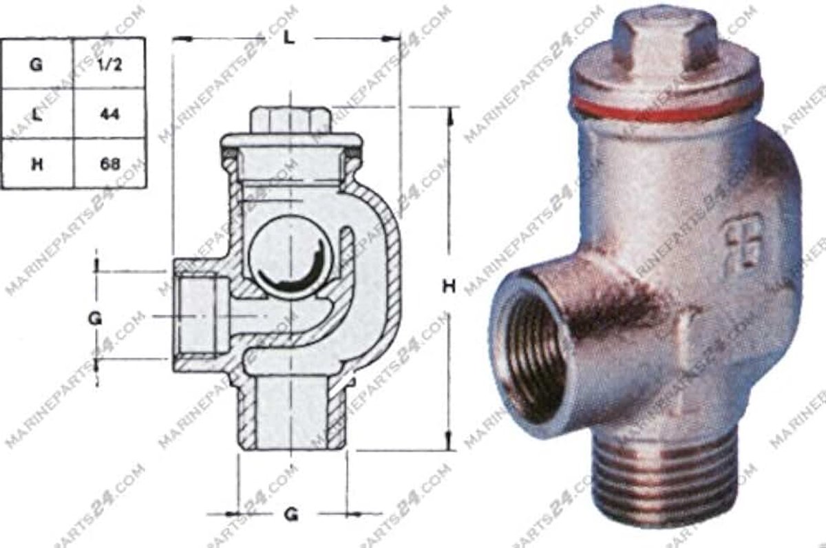 Messing beluchter 1/2"