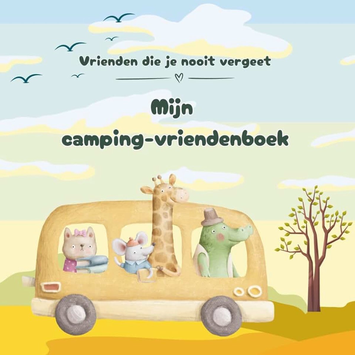 Vriendenboek: Bewaar de mooiste herinneringen aan je kampeervakanties met vrienden! Een vrolijk vriendenboek vol kleur, leuke vragen en ruimte om te tekenen en schrijven.